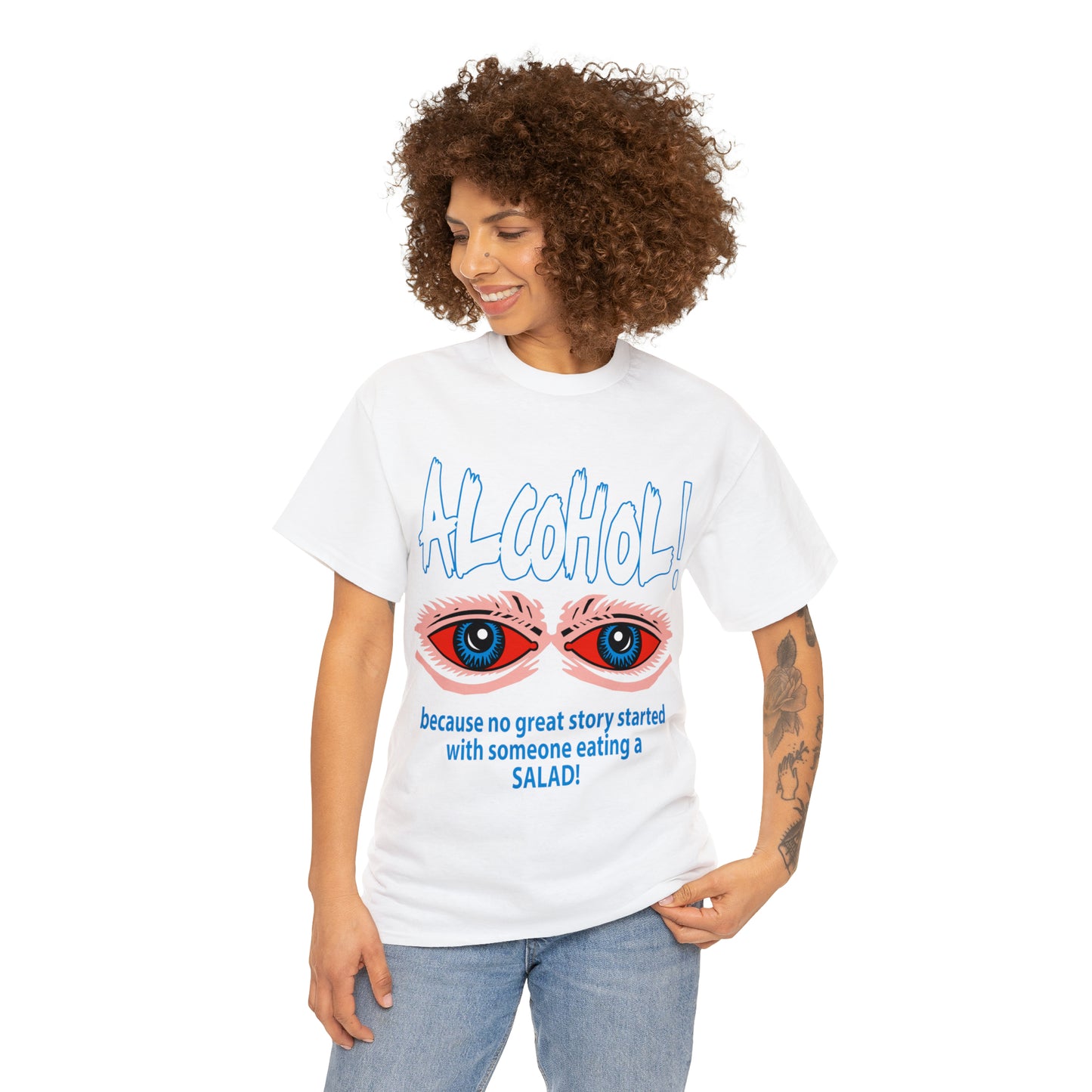 "ALC****" vs Salad  - Funny Shirt - Unisex Heavy Cotton Tee - USA