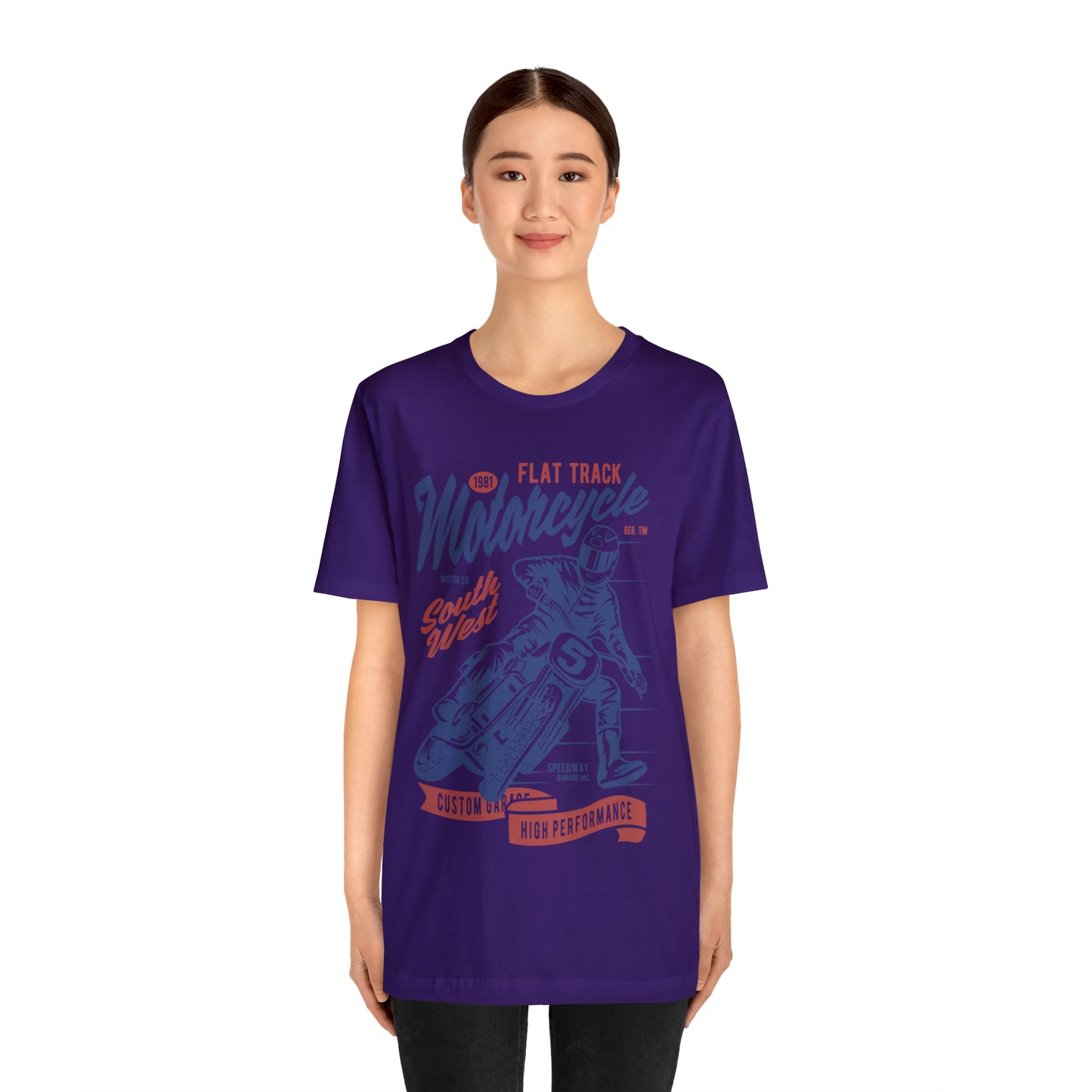 FLAT TRACK MOTORCYCLE - Unisex Jersey Short Sleeve Tee