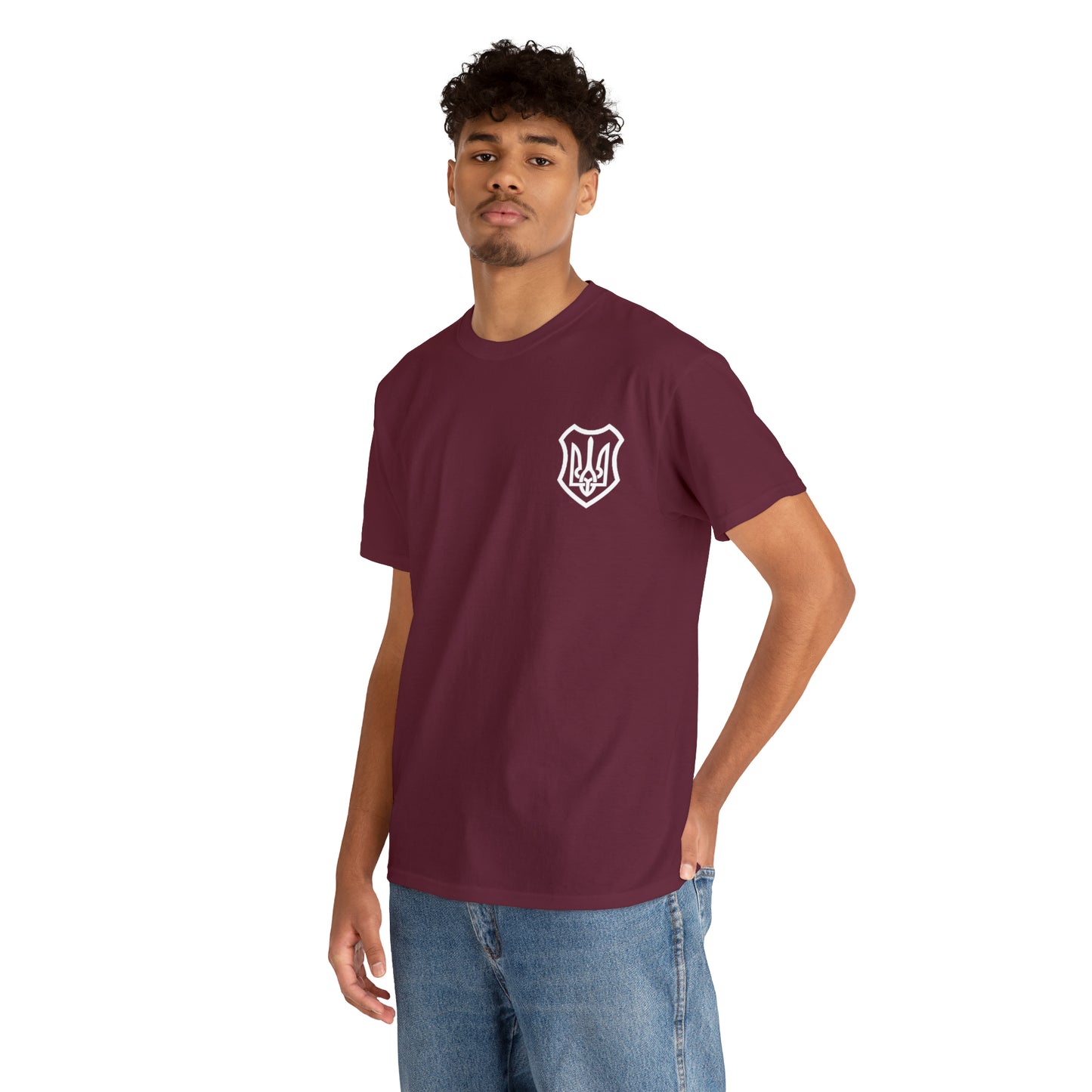 ICONIC UKRAINIAN TRIDENT T-SHIRT version 2 - Unisex Heavy Cotton Tee - AUS