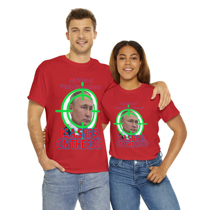 Help from Above SNIPER ON THE ROOF - Funny Unisex Heavy Cotton Tee - AUS