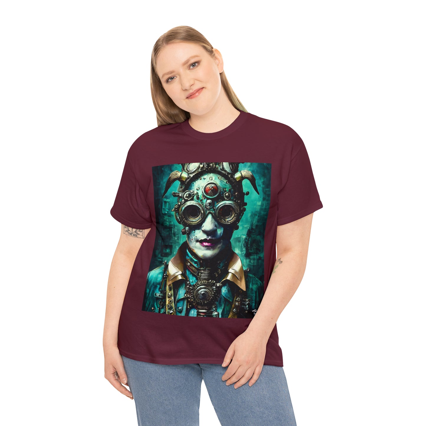CYBER-STEAMPUNK LORD - Airt on a Shirt  - Unisex Heavy Cotton Tee - AUS