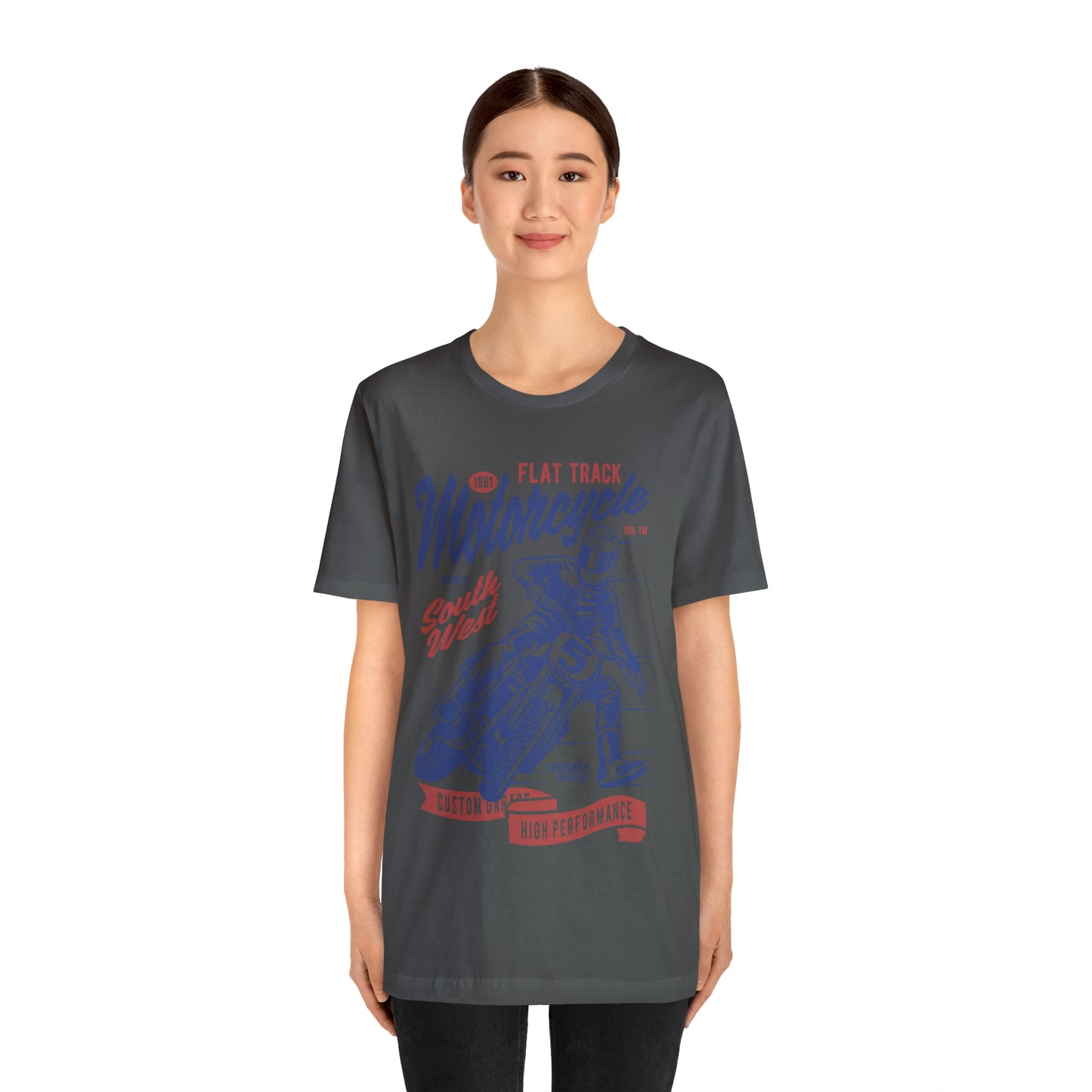FLAT TRACK MOTORCYCLE - Unisex Jersey Short Sleeve Tee