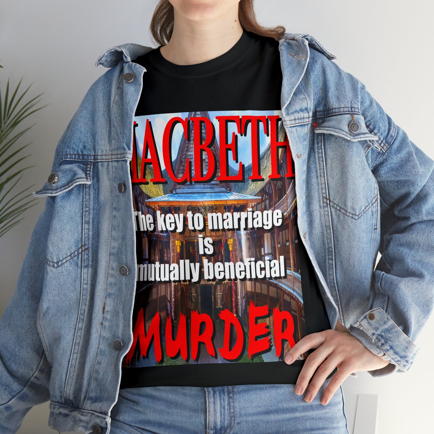 MACBETH the key to marriage is...- Unisex Heavy Cotton Tee