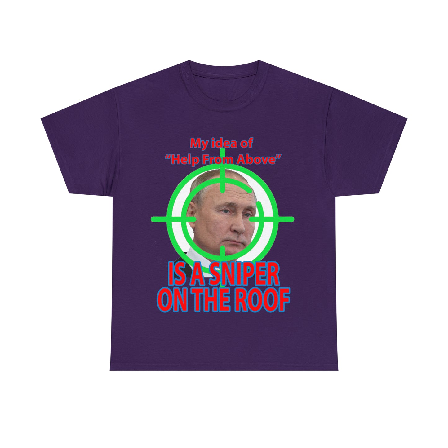 Help from Above SNIPER ON THE ROOF - Funny Unisex Heavy Cotton Tee - AUS