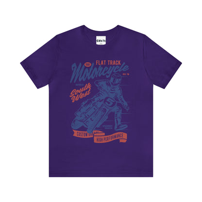 FLAT TRACK MOTORCYCLE - Unisex Jersey Short Sleeve Tee