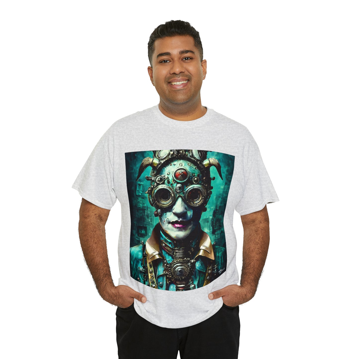 CYBER-STEAMPUNK LORD - Airt on a Shirt  - Unisex Heavy Cotton Tee - AUS