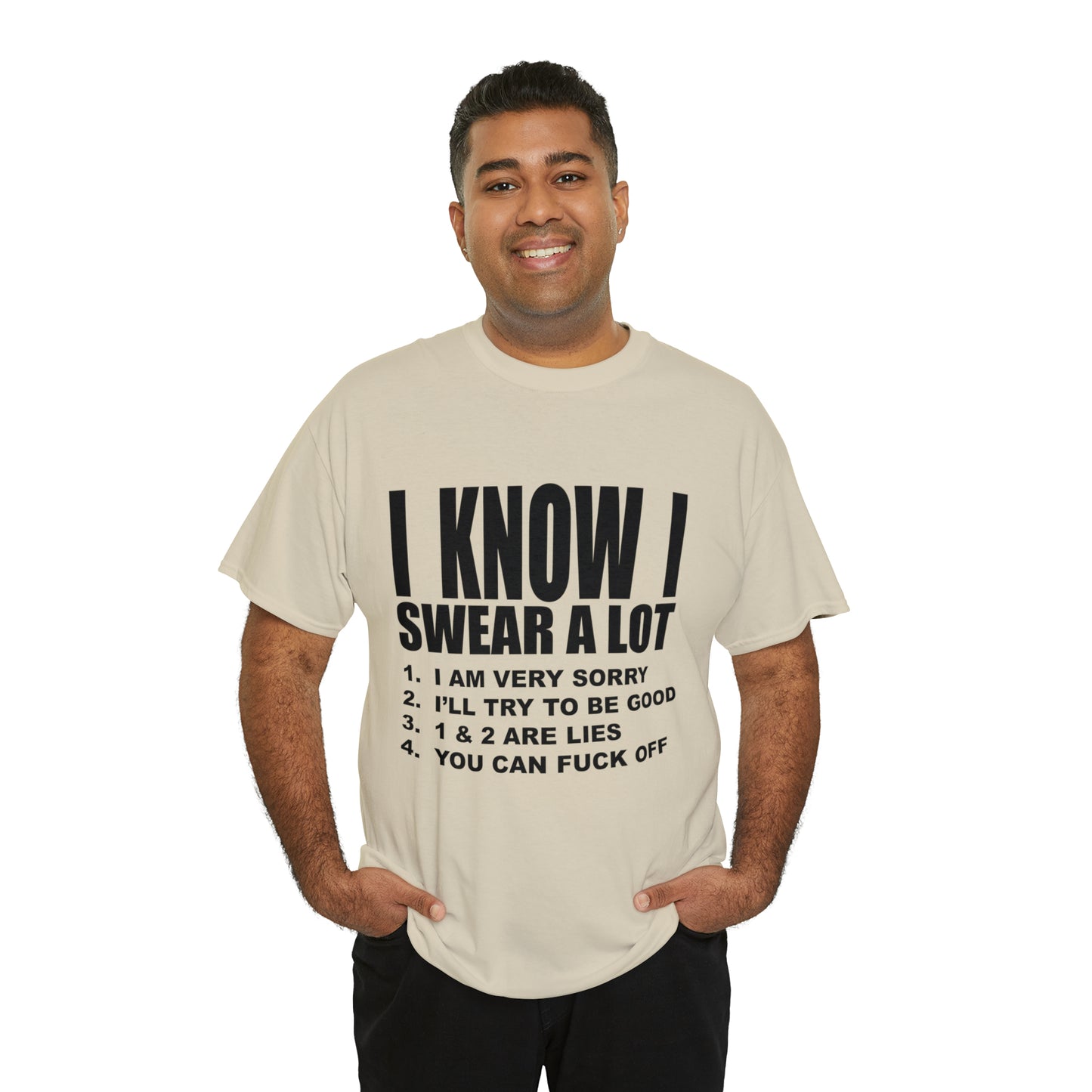 I KNOW I SWEAR A LOT (r*** version) - Unisex Heavy Cotton Tee - AUS