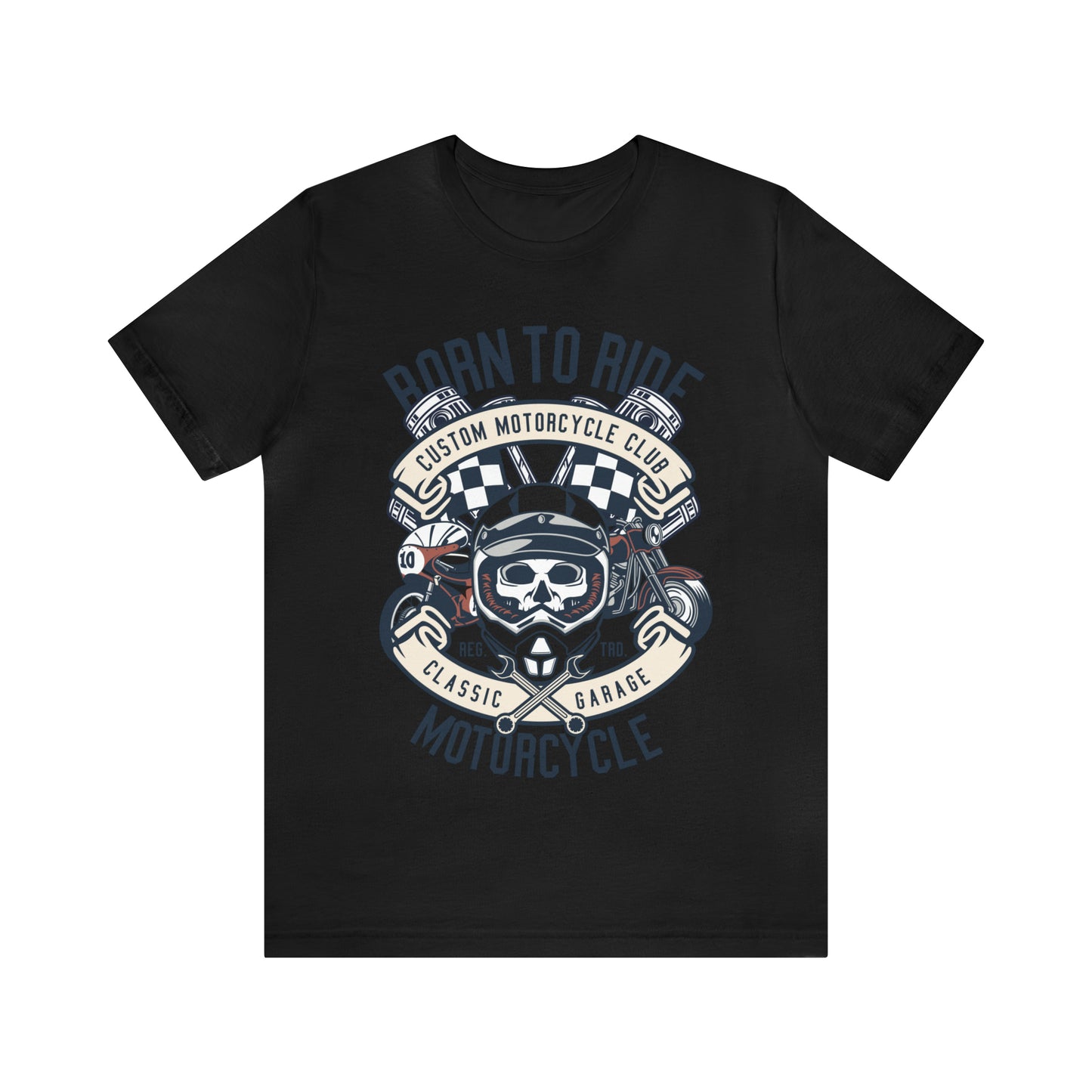 BORN TO RIDE Classic Garage - Unisex Jersey Short Sleeve Tee