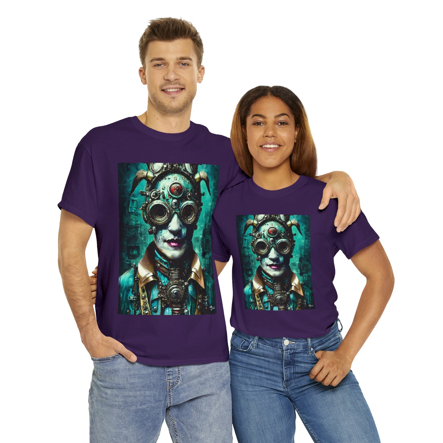 CYBER-STEAMPUNK LORD - Airt on a Shirt  - Unisex Heavy Cotton Tee - AUS