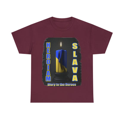 Remembrance Candle - "Heroiam Slava! - Glory to the Heroes" unisex T-shirt