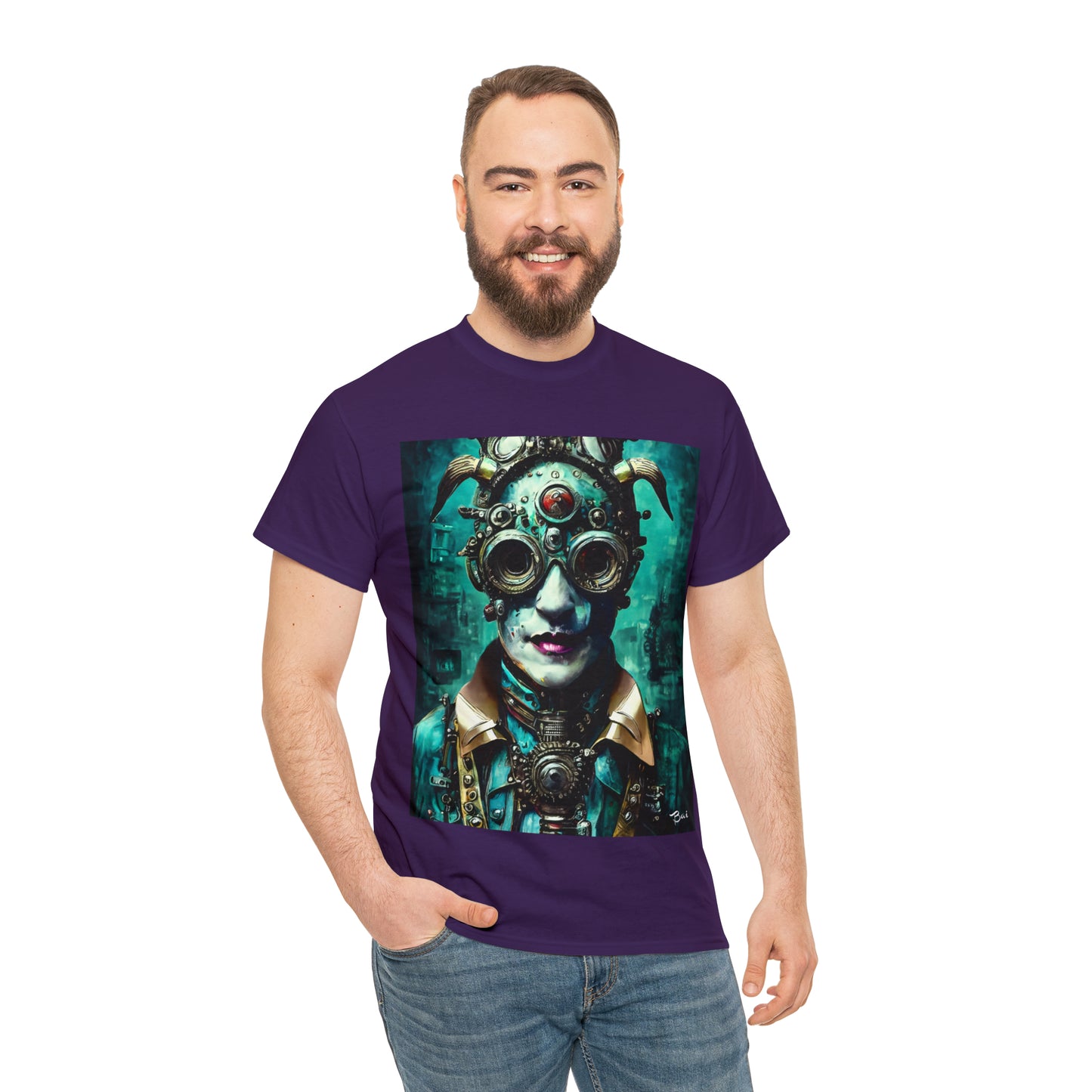 CYBER-STEAMPUNK LORD - Airt on a Shirt  - Unisex Heavy Cotton Tee - AUS