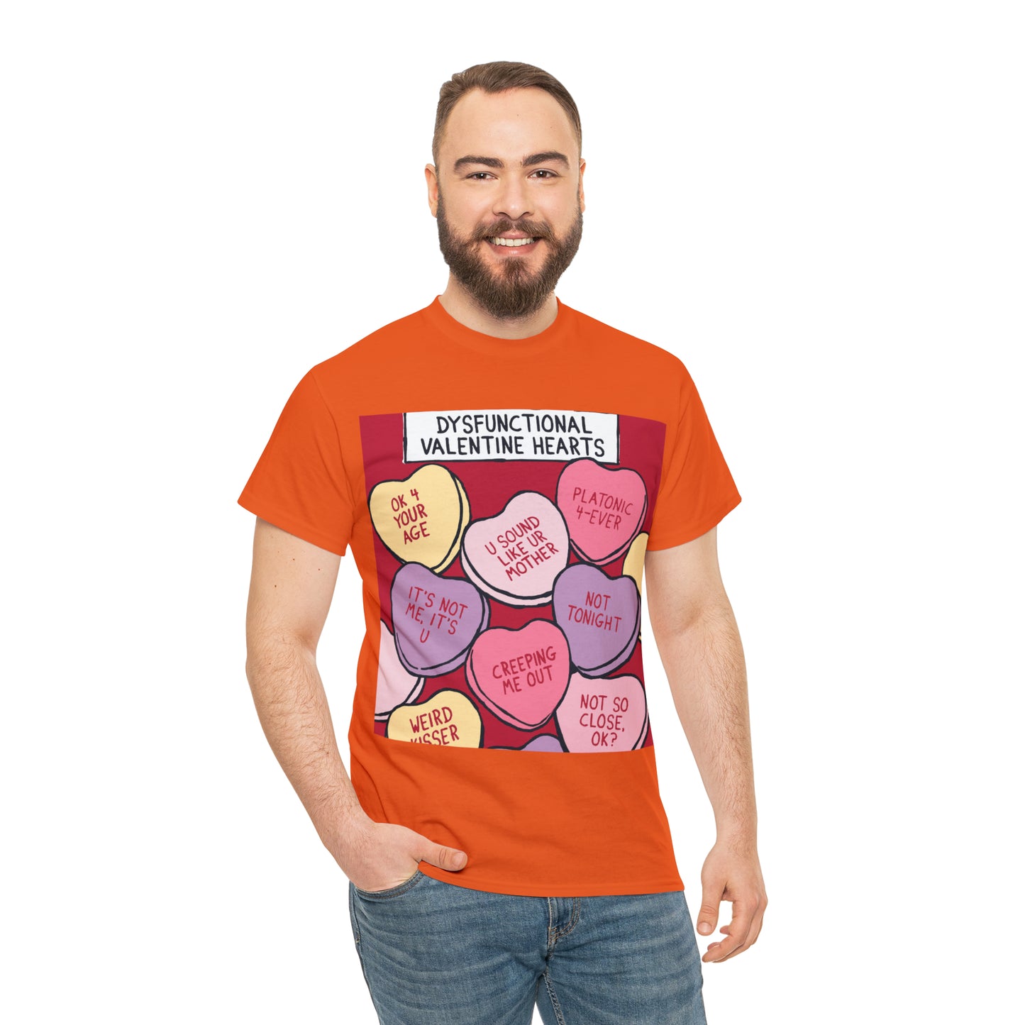 Dysfunctional Valentine's Hearts - Unisex Heavy Cotton Tee