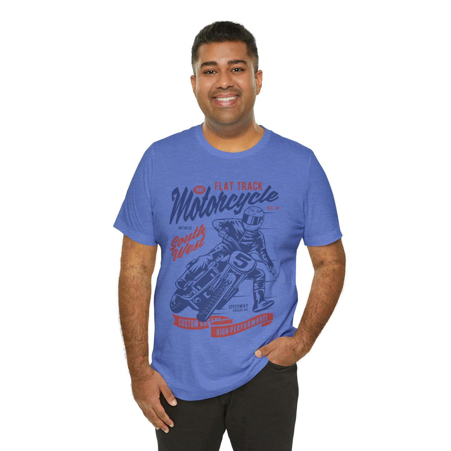 FLAT TRACK MOTORCYCLE - Unisex Jersey Short Sleeve Tee