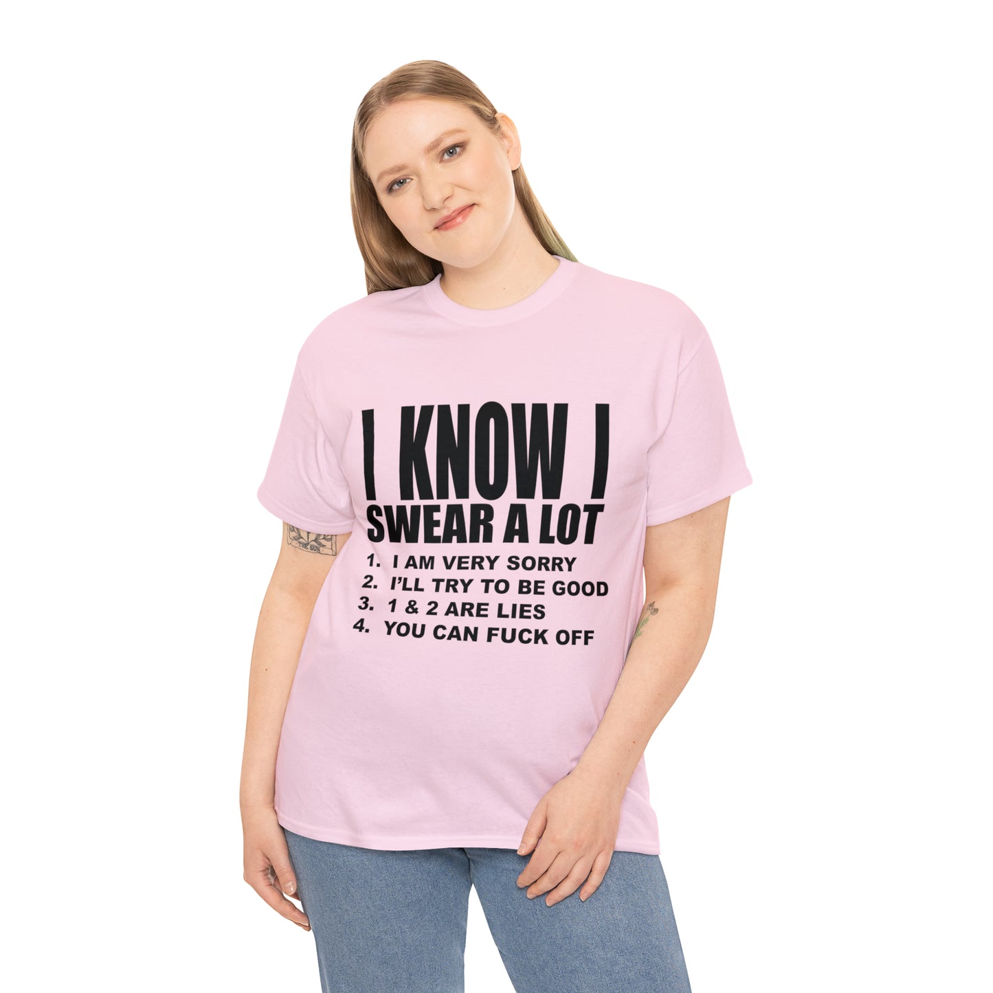 I KNOW I SWEAR A LOT (r*** version) - Unisex Heavy Cotton Tee - AUS