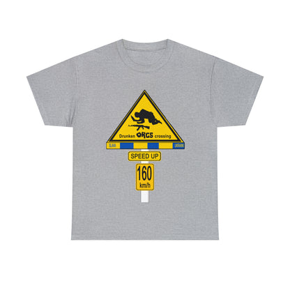 DRU**** ORCS CROSSING UKRAINE SUPPORTER T-SHIRT - Unisex Heavy Cotton Tee - AUS