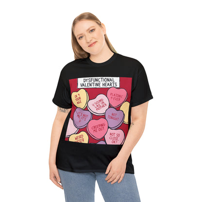 Dysfunctional Valentine's Hearts - Unisex Heavy Cotton Tee