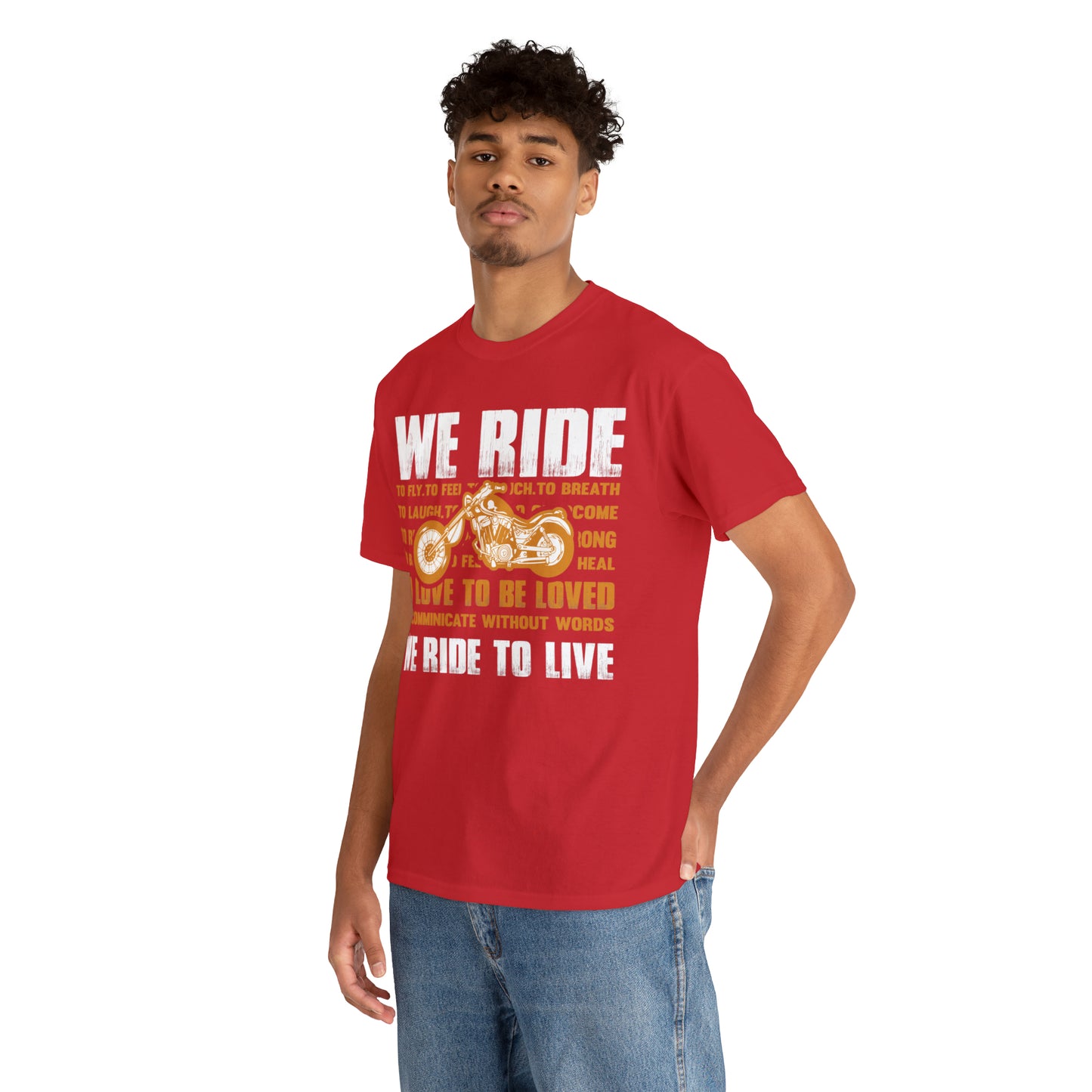 WE RIDE TO LIVE - Unisex Heavy Cotton Tee - USA