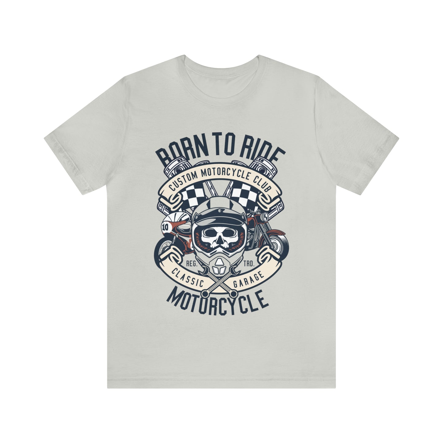 BORN TO RIDE Classic Garage - Unisex Jersey Short Sleeve Tee