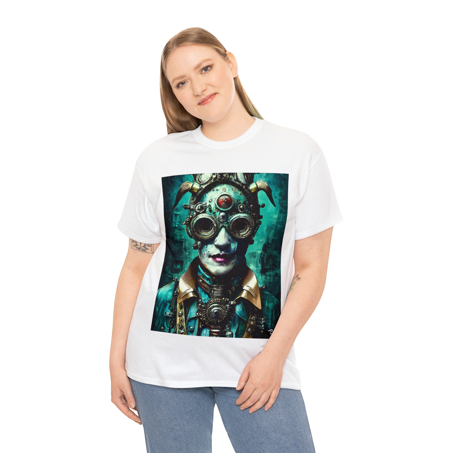 CYBER-STEAMPUNK LORD - Airt on a Shirt  - Unisex Heavy Cotton Tee - AUS
