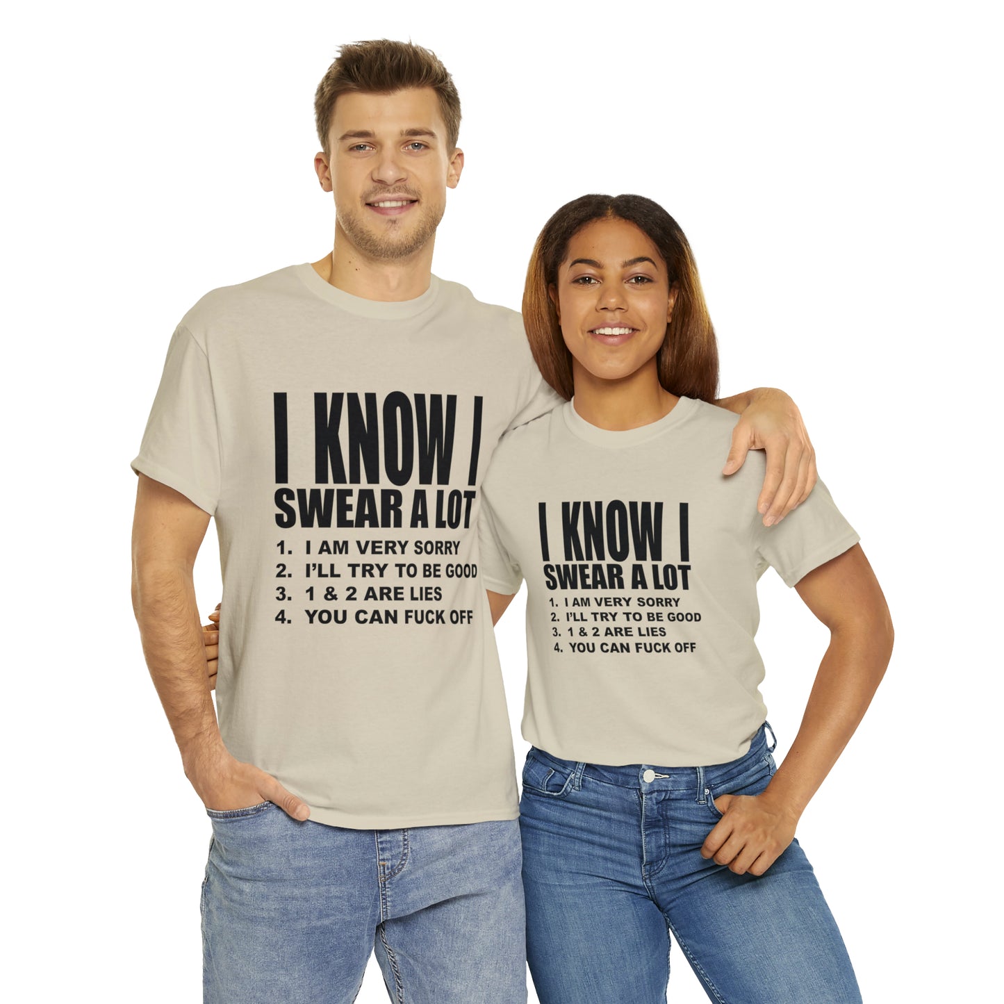 I KNOW I SWEAR A LOT (r*** version) - Unisex Heavy Cotton Tee - AUS