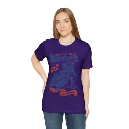 FLAT TRACK MOTORCYCLE - Unisex Jersey Short Sleeve Tee