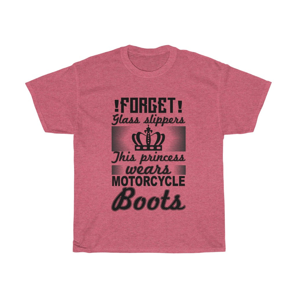 Forget Glass Slippers This Princess Wears MOTORCYCLE BOOTS! - Unisex Heavy Cotton Tee